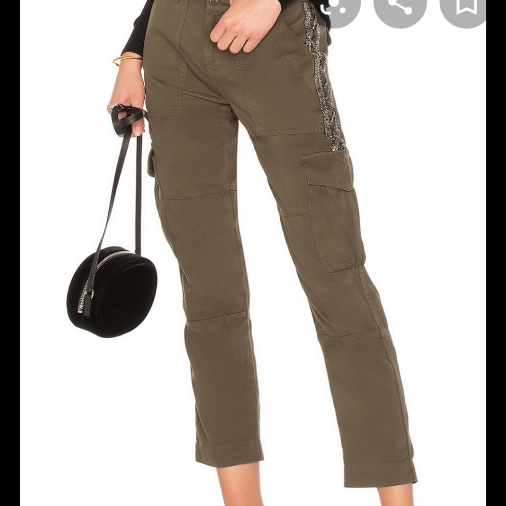 Joie Sequin Embellished Cargo Pants